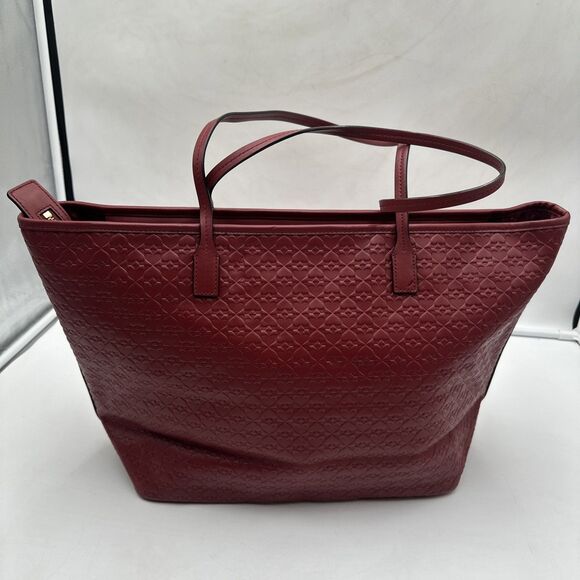Kate Spade Margareta Penn Place XL Tote Leather Bag Train Car Red Good Condition - Picture 5 of 13